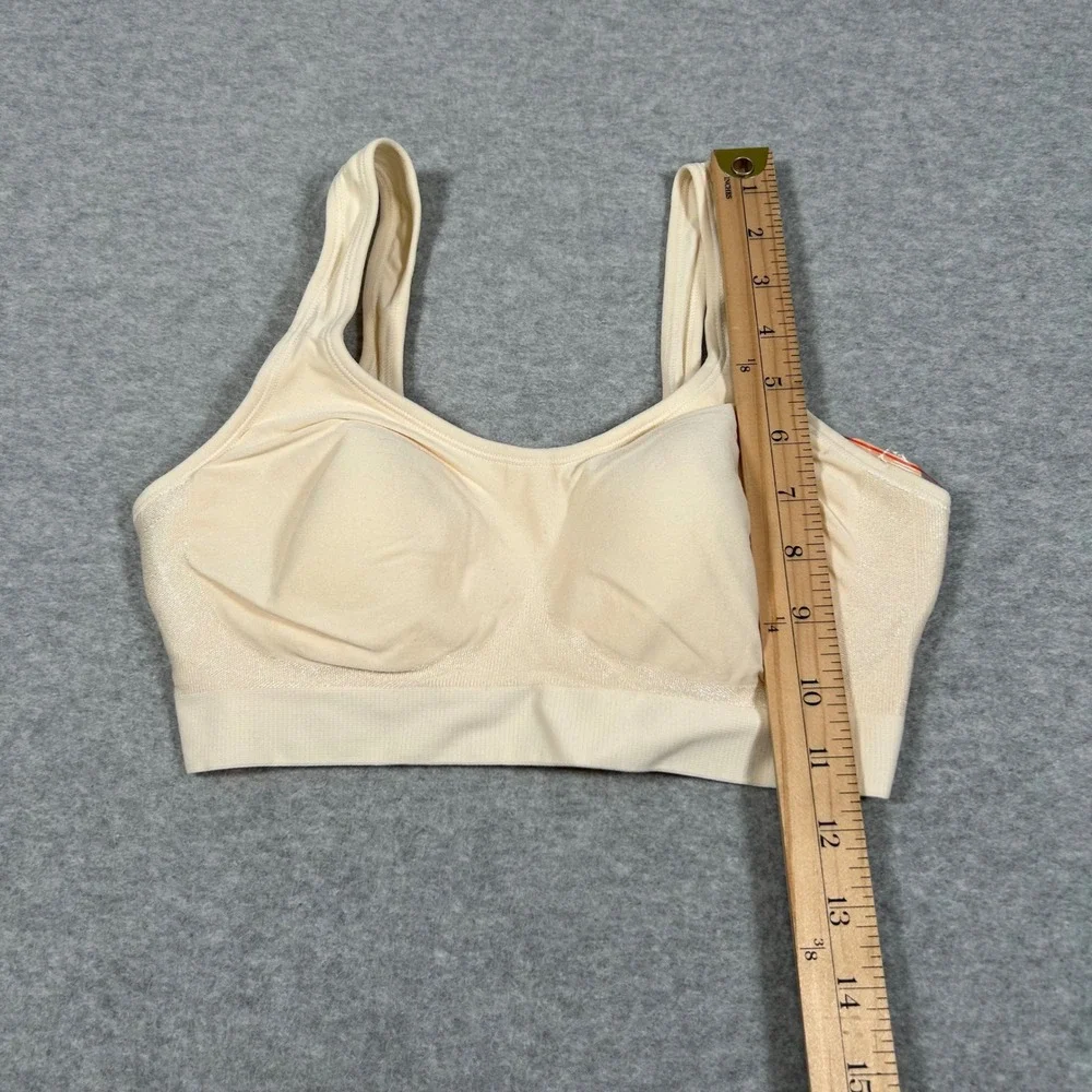 Truekind‎ Daily Comfort Wirefree Shaper Bra Womens Small Beige Light Support Bra
